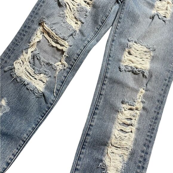 COPPER DENIM Miner Orphan Girl Jeans Distressed Size 27 - Picture 5 of 11